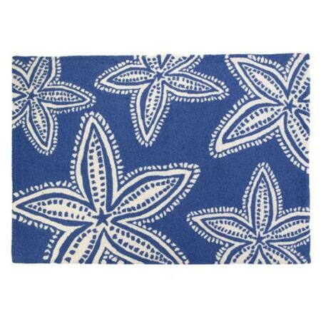 PUESTA EN ESCENA 34 x 47 in. Starfish Navy Hook Rug PU3679757